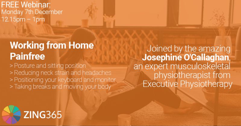 Places still available on our Free webinar next week.  Working from home pain free.  Register here us02web.zoom.us/meeting/regist…