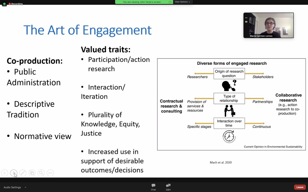 Welcome to Day 3 of  @theNASEM  #Sustainability workshop & Knowledge to Action  #womanpanel chaired by  @DianaLiv. :)Maria Carmen Lemos: coproduction (scientists collaborating with non-scientists) all the rage, but how can scientists go from producing "useful" to "usable" knowledge?