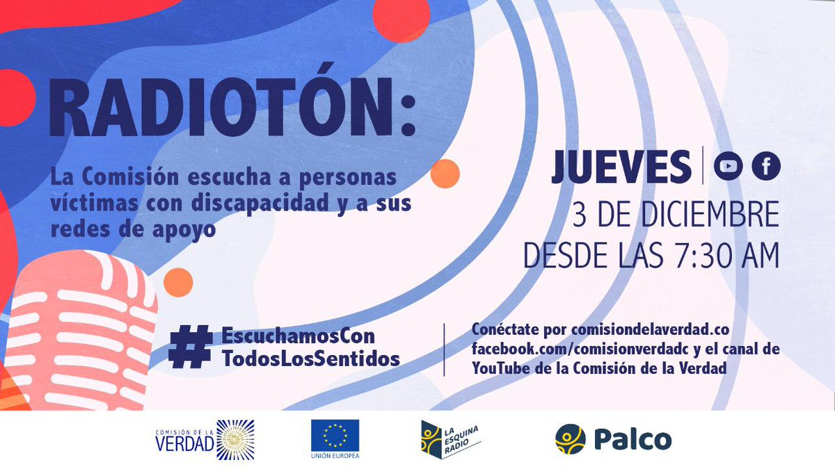 Todos y todas invitadas a este evento de la <a href="/ComisionVerdadC/">Comisión de la Verdad</a> para escuchar a las personas víctimas con discapacidad y sus redes de apoyo el día de mañana a las 7:30 am hora Colombia!