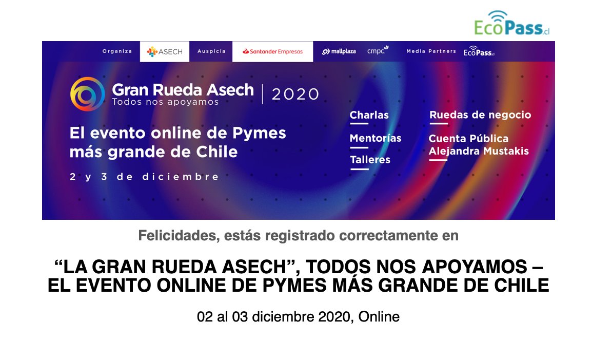 Madelin_Garcia's tweet image. Excelentes datos y apoyo para emprendedores en  #GranRuedaAsech Charlas de liderazgo,  emprendimiento, fondos, tips para fotografía y marketing en RRSS, en fin, compuestísimo y de gran ayuda para quienes emprendemos #ASECH #agenciacreativa @Digital_iD_cl #chile #pymes #Marketing