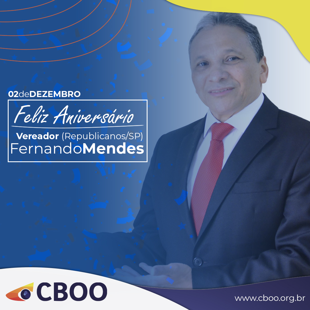 Hoje (02/12) é o aniversário do nosso Vereador Fernando Mendes @republicanossp
Nós do CBOO, em nome dos Optometristas brasileiros, desejamos um FELIZ ANIVERSÁRIO!
PARABÉNS e MUITO OBRIGADO pelo trabalho determinado e incansável em prol da Optometria e da saúde visual no Brasil https://t.co/Xd4OHUVhFq