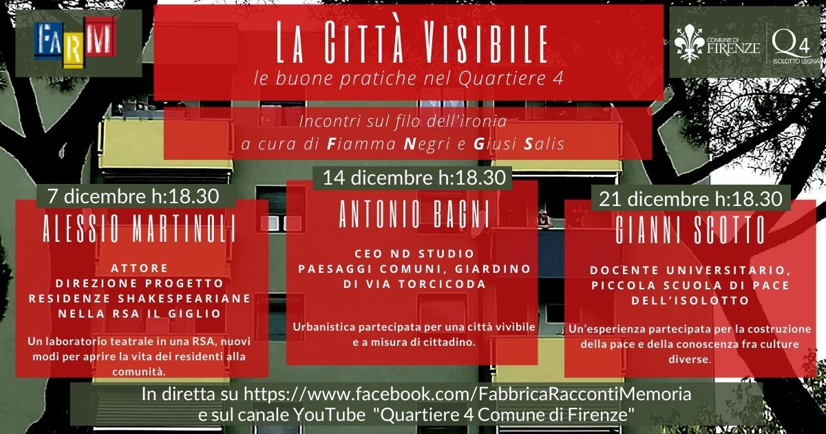 FaRM_storie's tweet photo. Ogni giorno nel #Quartiere4Firenze si possono incontrare belle persone che fanno belle cose.
La interviste di Fa.R.M. in diretta su https://t.co/OBnxIHDZDe dal 7 dicembre
#buonepratiche #interviste #streaming https://t.co/PJk6gIhoij