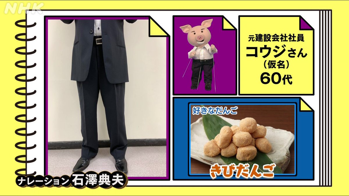 Nhk ねほりんぱほりん 元談合屋ときびだんご 元談合屋 コウジさんが登場しました ちなみに好きなだんごは きびだんご ねほりんぱほりん