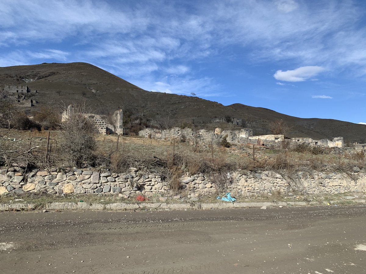 Houses stripped bare in #Kalbajar region of #NagornoKarabakh. During 27 years of occupation all was looted - not a door, nor a window, not a single roof tile was left in the houses of the Azerbaijanis who had to flee in 1993. #Azerbaijan #Armenia