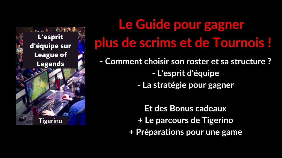 TigerinoLOL's tweet image. 😱 Mon ebook : L'esprit d'équipe sur League of Legends est enfin terminé :D 

Vous l'attendiez le voici !
Désolé pour le retard. 

Il sera disponible à la vente sur internet dans les prochains jours. 

2€ pour les précommandes et le lancement.
5€ par la suite