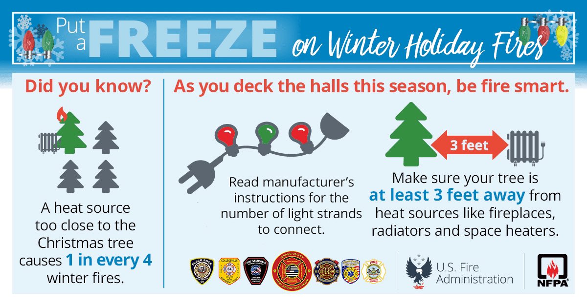 SpringValleyRRT's tweet image. As we travel around our coverage area we see that many of you have started decorating for the holidays. Please follow these tips to enjoy a safe holiday season.
 #ChristmasIsComing #SafetyFirst #oneteamonemission