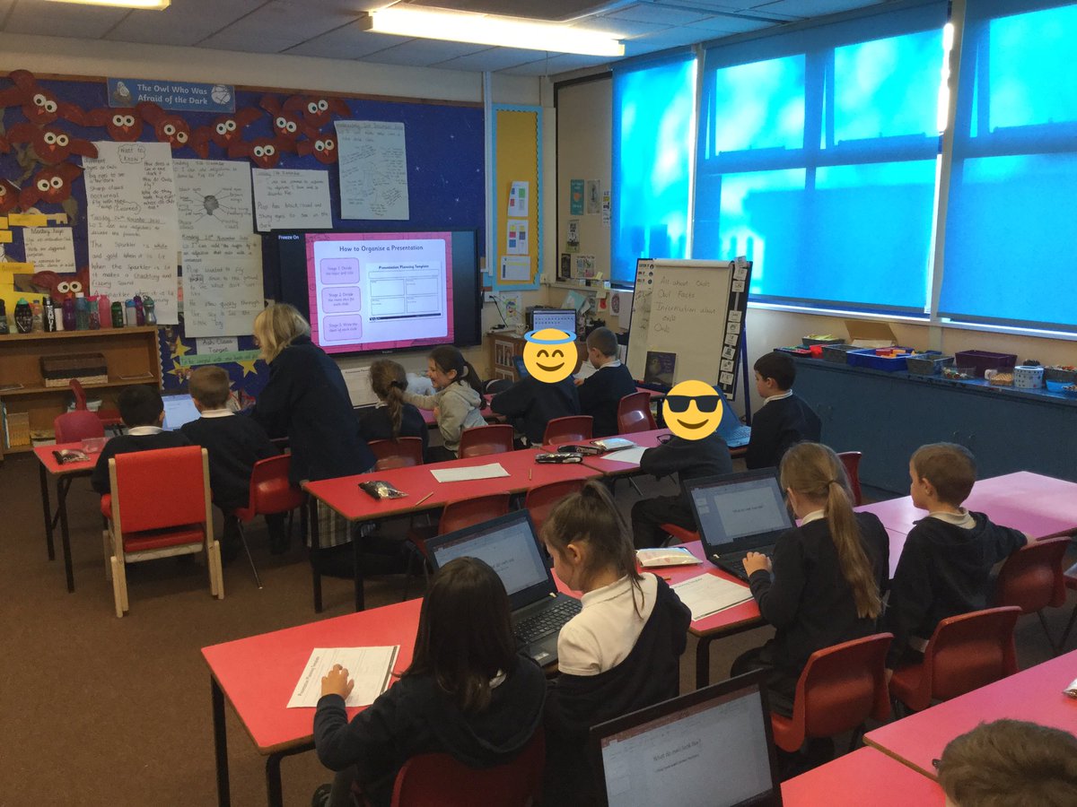 UptonWestleasch's tweet photo. PowerPoint presentations about owls are in full swing for #WestleaAshY2! #WestleaComputing https://t.co/yEygndEl5W