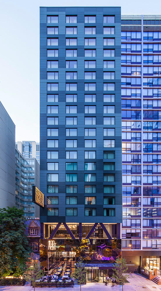 . <a href="/hotelemc2/">Hotel EMC2</a> is a downtown #Chicago boutique hotel by <a href="/Marriott/">Marriott Hotels</a> <a href="/autographhotels/">Autograph Collection</a> located by the #MagnificentMile

SMARTci 2 in 1 System
3” #GreenGirt | V orientation | 16” OC

smartcisystems.com/projects/ 

#Hotel #Architecture #Marriott #ContinuousInsulation #SMARTci