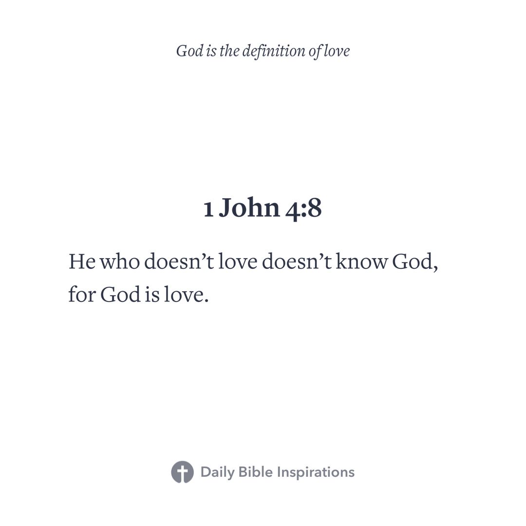 On God's Love for Humanity – 1 John 4:8

#DailyBibleInspirations #God #Love