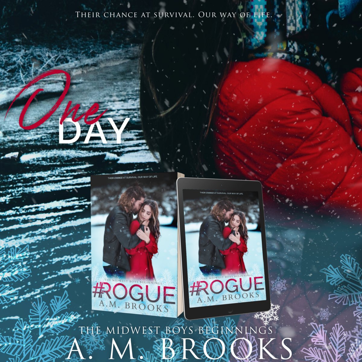 TheNextStepPR's tweet photo. ❄️#ROGUE by @brooksauthor will go LIVE in 1 day!❄️
Release Day: December 3, 2020
#Goodreads →https://t.co/8yrbu3UQZO
#PreOrder → https://t.co/XSCo4pG3zO
#RogueCountdown #AMBrooks #Book0.5
#ComingSoon #MidwestBoys #NewAdultRomance
#roguethebeginning #JasonandKelly #MattandErika https://t.co/JMO2i0xaf9