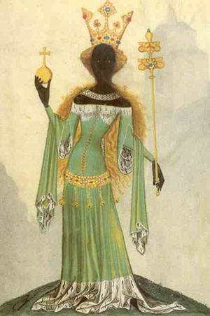 Whether there ever was a real Queen of Sheba, how hairy her legs were, & indeed where Sheba was, remains a mystery. But there is no doubting the power of her legend - or possibly her genetics. (From Bellifortis by Conrad Kyeser, c.1405)