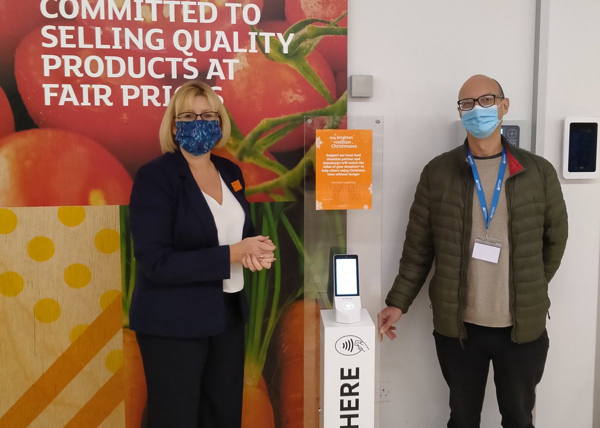 Thanks to the fantastic Customer Experience Manager at @Sainsburys Hedge End, their customers can now donate to our Basics Banks at the tills after shopping, or at this stand-alone wireless donation point! #CoronaKindness #BetterTogether #CommunitySpirit