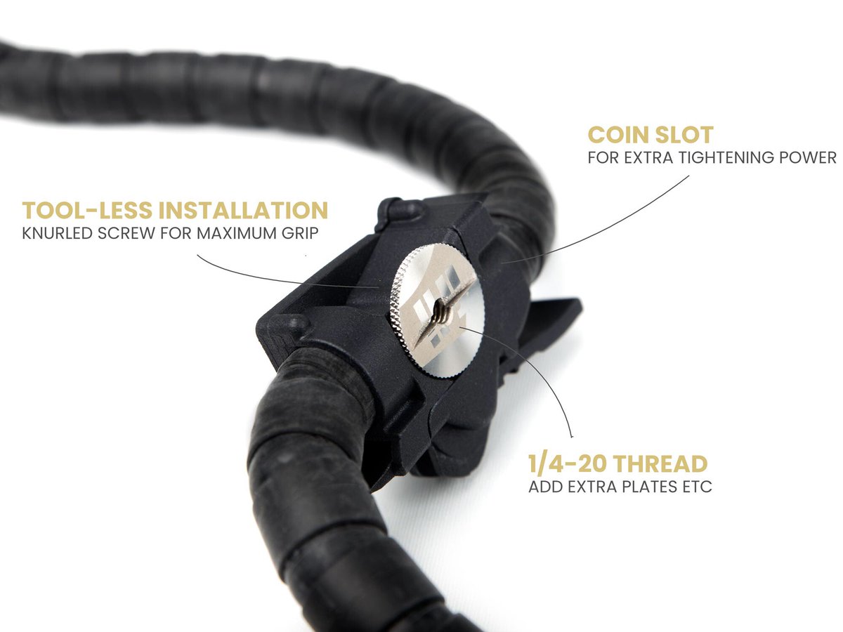 FriiDesigns's tweet photo. Bye bye, hex keys (In case you haven't lost them already). The installation for the Conda strap is completely tool-less and should you need to tighten the camera screw more than your fingers can handle, simply use a coin. The Conda Strap™ has a female 1/4-20 thread at the bottom https://t.co/u9OznbqcZ1