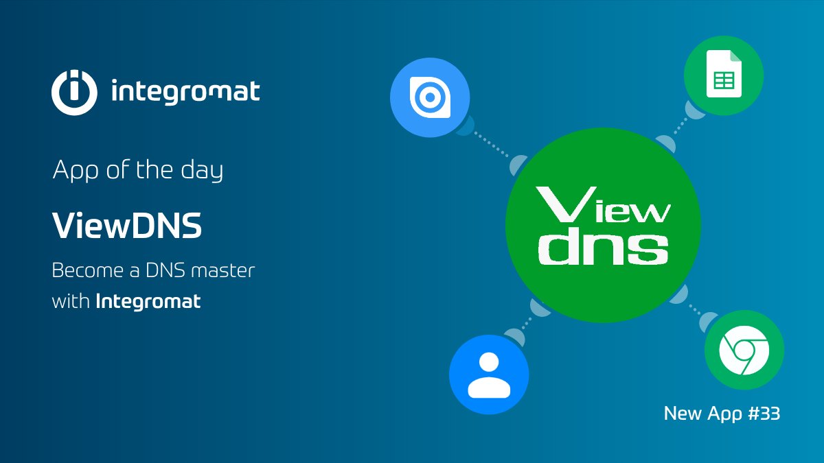 Make (@make_hq) on Twitter photo Whether you want to find domain names owned by a company, or check if a site is accessible from China, these are a few features of <a href="/viewdns/">ViewDNS.info</a>, a tool that will make you the master of the DNS. 
🥋
Integrating ViewDNS into your workflow with Integromat! 
🤜 bit.ly/3eteUL5 Whether you want to find domain names owned by a company, or check if a site is accessible from China, these are a few features of <a href="/viewdns/">ViewDNS.info</a>, a tool that will make you the master of the DNS. 
🥋
Integrating ViewDNS into your workflow with Integromat! 
🤜 bit.ly/3eteUL5