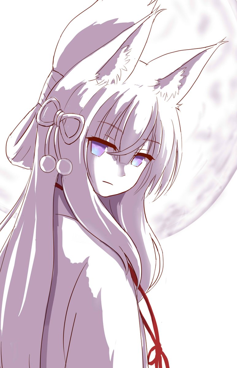 最近イラスト完成までの時間がハイパーインフレしているので気分転換に巫女狐イラスト いろはのイラスト