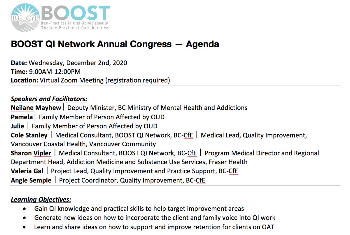 ccsmd's tweet photo. #BOOSTqi Network Annual Congress happening later this morning. The opioid crisis rages on, and we especially need a QI approach to adapt to new COVID-related challenges. @bccfe @DoctorsOfBC @GovCanHealth @BCFamilyDoctors @BCCSU @SharonVipler https://t.co/AJf1qtmCLh