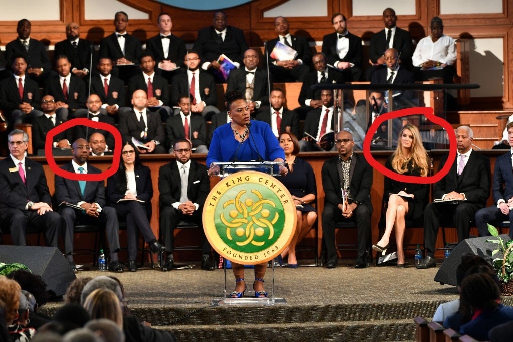 2. Loeffler visited the church, which she now claims is a platform for Warnock's extremism, for a MLK Day event. She praised Ebenezer Baptist Church, under Warnock's leadership, as a place that "puts words into action" and "advances the cause of freedom https://popular.info/p/before-her-scorched-earth-attacks