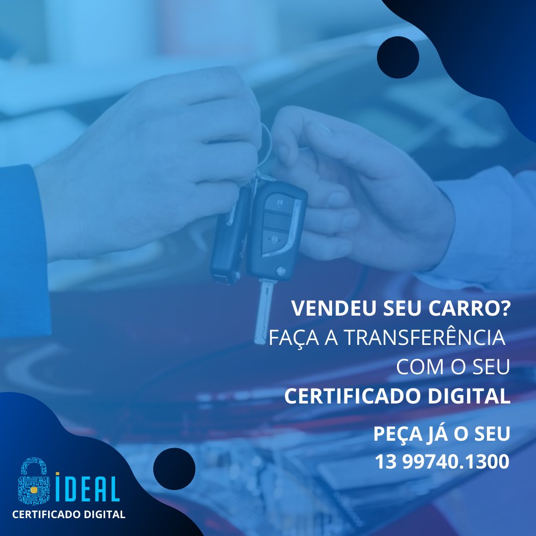 certificaideal's tweet photo. Certificado Digital Facilita a sua vida.
Saiba mais através do nosso Whatsapp 13 997401300
#CertificadoDigital #Ideal #Detran #Carro #Veiculo #tech https://t.co/6gekHYQRi4
