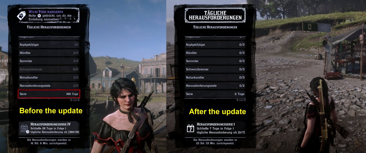 Since dec. 1st update is online and my daily streak is back to 0 ...from 389 days!
Well done Dumbstar! 😝
And my volume for RDO is always set to 8% if I start it!
wtf why?! Another "great issue" made by Rockstar!👎

#RockstarSupport #RockstarGames #ARTEsnapmatic #RDO #RDR2