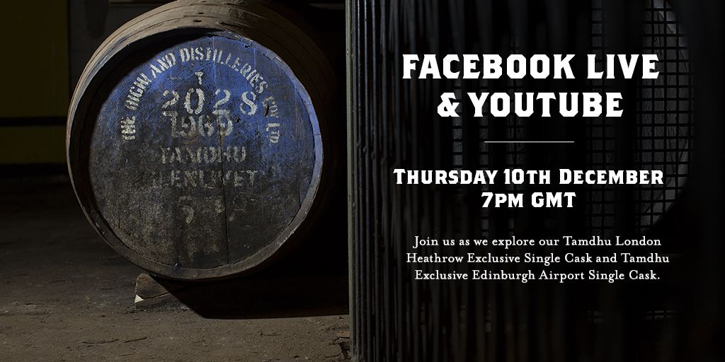 Join us live on Facebook or YouTube on Thursday 10th December at 7pm GMT for our next Tamdhu Live Tasting!
Explore our Tamdhu Exclusive LHR Single Cask and our Tamdhu Exclusive EDI Single Cask. 🥃
Both bottles available now: https://t.co/yiOhfVcIXg https://t.co/IUHe9FDZ4G