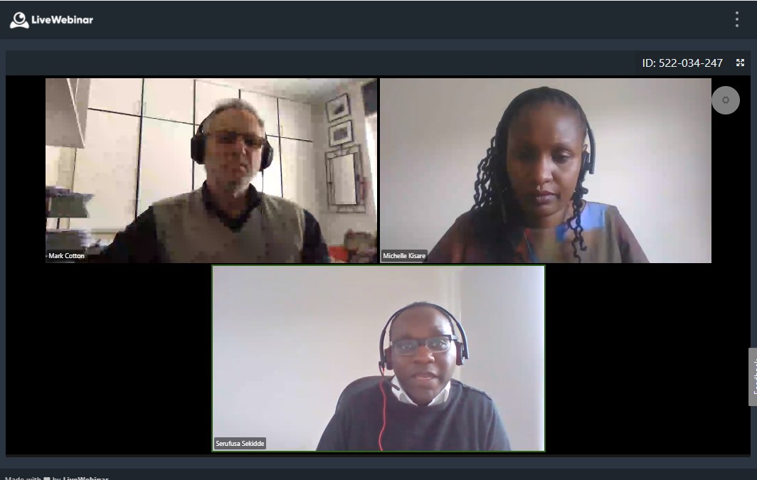 INTERESTconf's tweet photo. Great discussion with @ViiVHC Prof. Mark Cotton and Dr. Serufusa Sekidde moderated by Michelle Kisare (@MichelleKisare)! We've got so many more wonderful talks in the coming days! #INTEREST2020 https://t.co/eKKOIaHTwL https://t.co/Kqxkr8lUi4