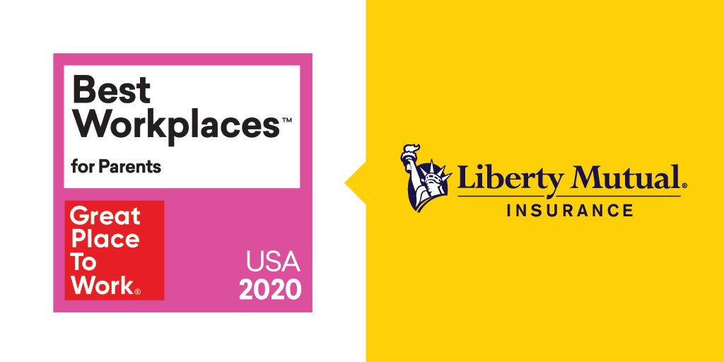 WorkAtLiberty's tweet photo. Heard the news? We're honored to be named one of the Best Workplaces for Parents™ by @gptw_us! At Liberty Mutual, we believe progress happens when people feel secure—and that includes our parent employees. Learn more about our resources here: https://t.co/iRoc337lxK https://t.co/qH8UcpwqWZ