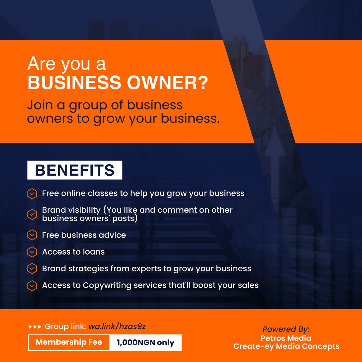 create_ey's tweet photo. JOIN OUR COMMUNITY OF BUSINESS OWNERS. Send a DM or join via: https://t.co/TlejpVyHHa https://t.co/ATJTwHjWxn https://t.co/Lu4dlpCZQq