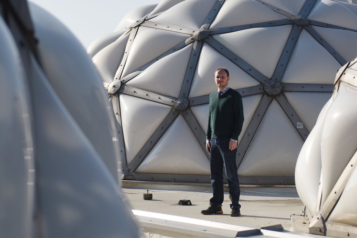 Chasing clean air in Prishtina rooftops. A photo for the forthcoming compendium book on air quality “Smell of Winter / Era dimën”; 📸 by <a href="/AstritIbrahimi/">Astrit Ibrahimi</a>