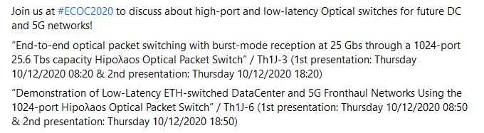 #opticalswitching #opticalinterconnects #5G #photonics