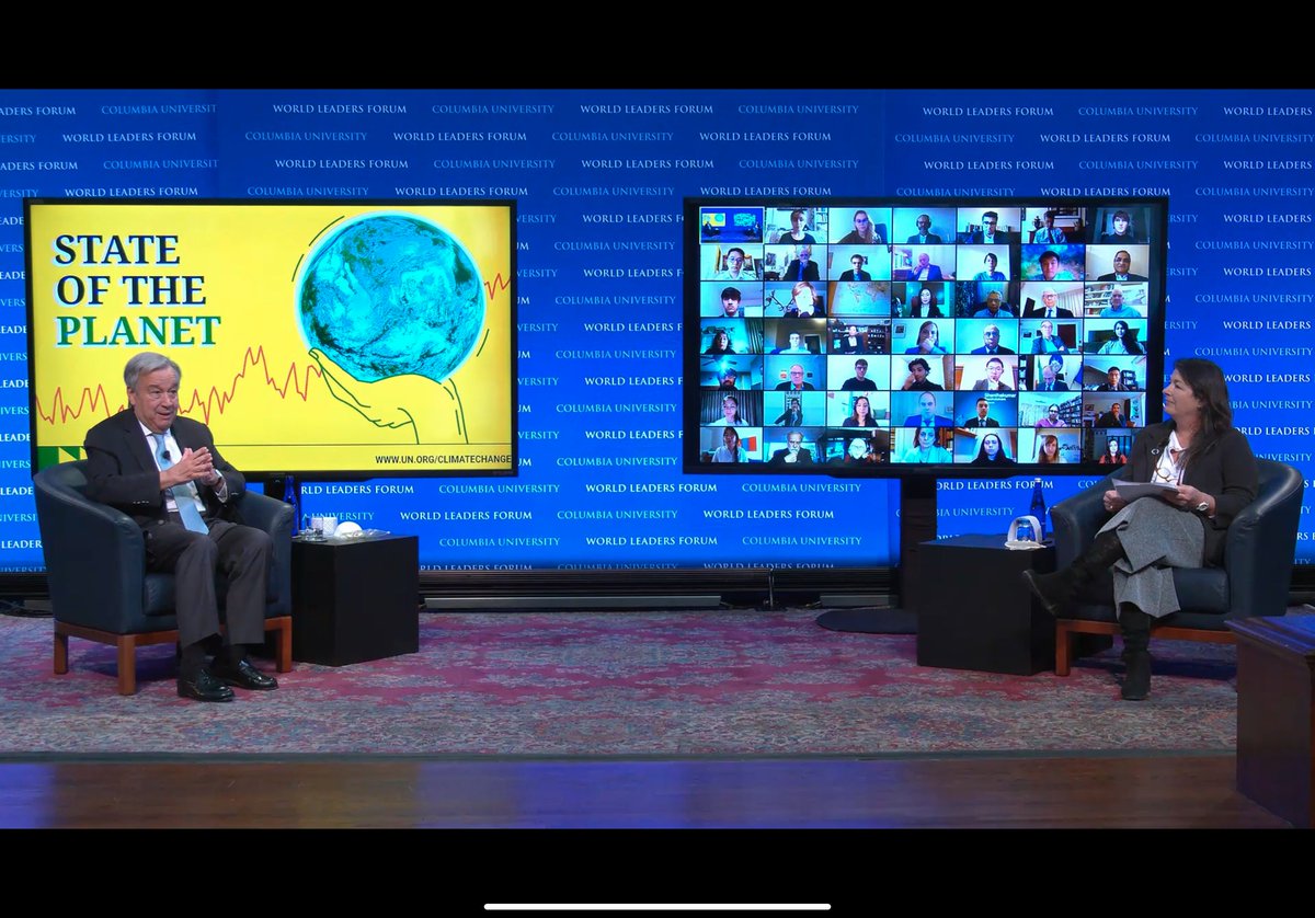 AminaJMohammed's tweet photo. State of the Planet: @UN SG @antonioguterres highlights the growing momentum led by young people on taking climate action to reach zero carbon: “Mindsets are shifting. Young people are pushing their elders to do what is right.” https://t.co/XIsq1Dh6Sq