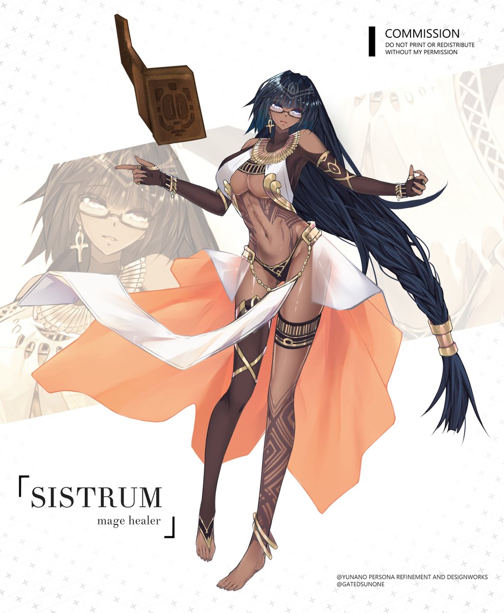 Commission finished!

Sistrum, an Egyptian-Esque Mage Healer. Requested by GatedSunOne. 

#Original #illustration
