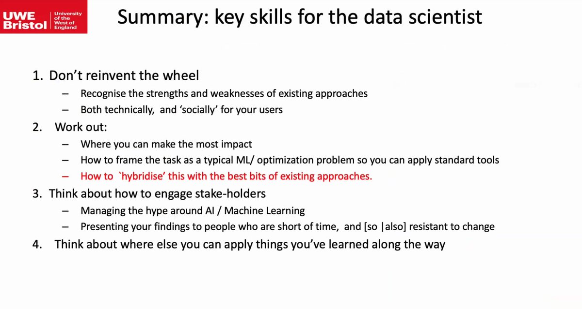 UWE_CSCT's tweet image. Thanks to our own @JimSmithatUWE for his #dsai insight talk today on using AI to limit statistical disclosure, along with top tips for #DataScientists #instituteofcoding
@officestudents #joinyouraifuture