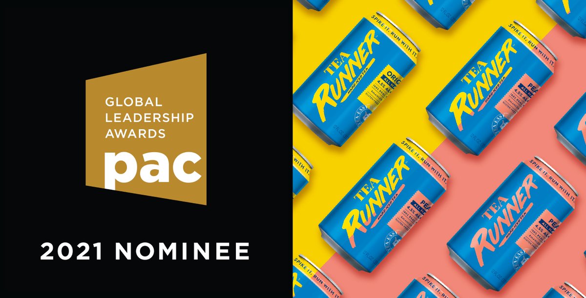 Our design for <a href="/TeaRunnerHardT/">Tea Runner</a> from Stevens Point Brewery earned us a @PAC_Consortium Global Leadership Award award nomination. We playfully and boldly position the product as a refreshing change from the competition. #packagingdesign