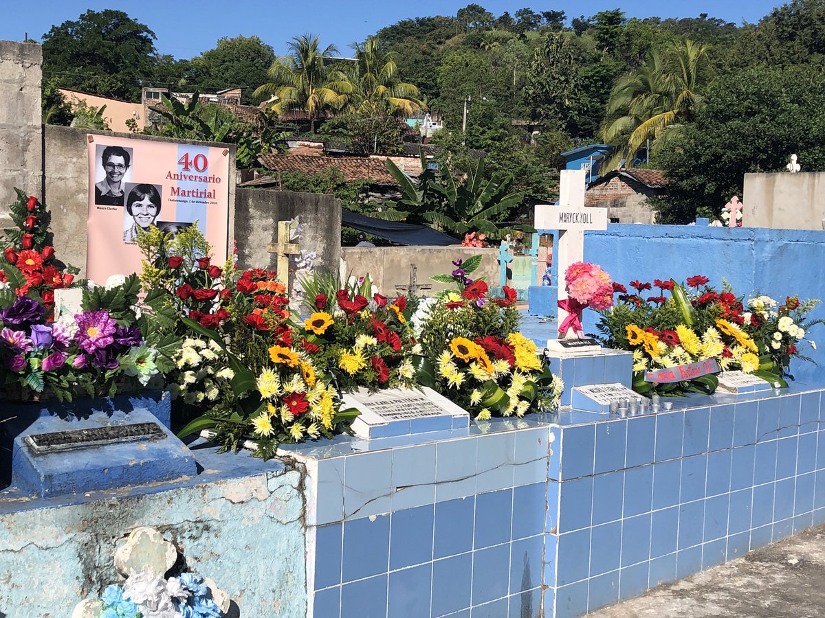 Some priests have started arriving at tomb of the maryknoll sisters with photos of their local martyrs, only three folks per parish to try to maintain some distance