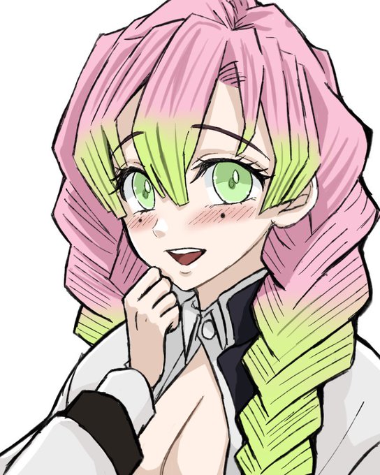 JillさんがTwitterに投稿した甘露寺蜜璃(鬼滅の刃)のイラスト。