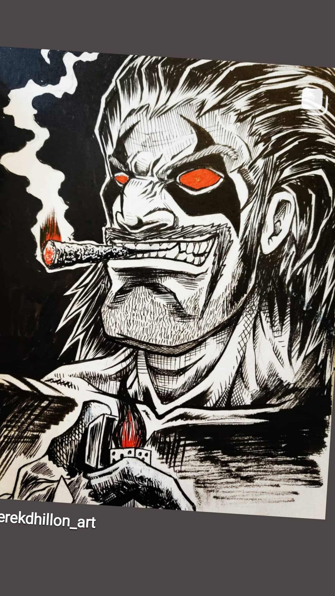 Lobo work in progress. I'd decided right before comic con this past summer  I'd try and really focus in on bigger images. I think back… | Instagram