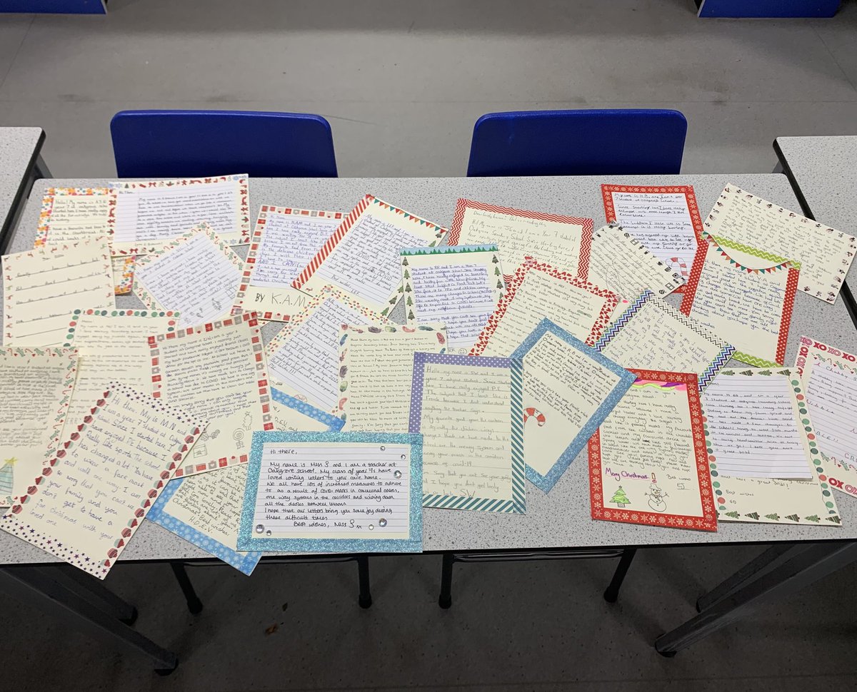 clairey_s's tweet photo. Soo proud of my little year 7 munchkins. Top effort writing to local care home residents. @TLS_dot_Club can you spot any of the washi tape from the last box?!
#LetterToYou #washitape #christmasjoy https://t.co/xvTXXPWuvM