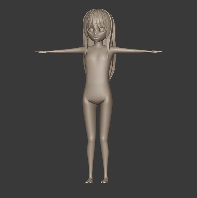 経過報告
とりあえず1日で体は作れた!
明日は服とか装飾品やってみるかなー 