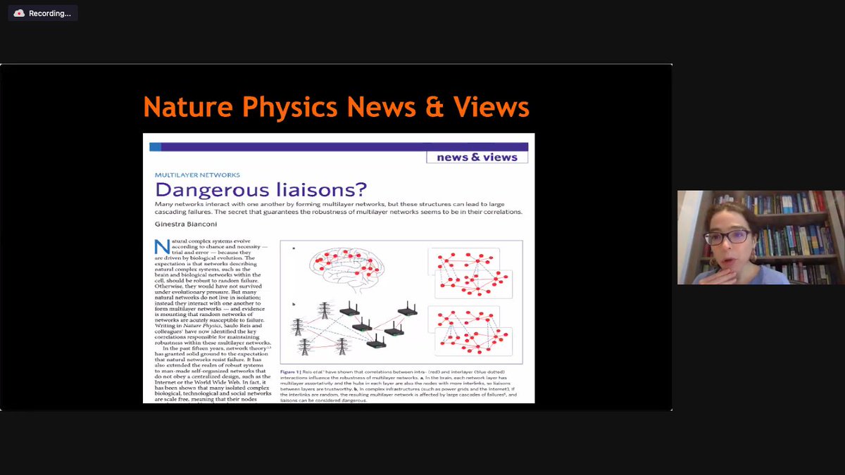 network_iConn's tweet photo. Thanks to Prof. Ginestra Bianconi @gin_bianconi , member of our Advisory Board, for an excellent introduction to Multilayer Networks as part of the i-CONN seminar series @GeogDurham @QMULMaths #ConnectivityScience #MultilayerNetworks https://t.co/uUNCtVVApe