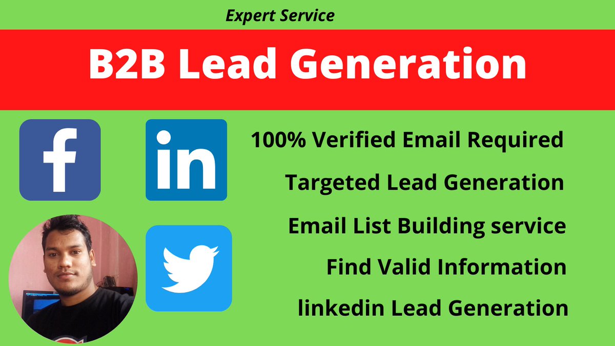 lookmarketer's tweet image. I will do b2b lead generation for your targeted business email list building
My service link: 
fiverr.com/shohel2871/do-…
Profile Link:
 fiverr.com/shohel2871?up_…
*** Please contact me first before placing an order.
#LeadGeneration #B2bleadgeneration #b2blead #lead