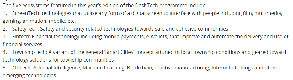 EDSE_programme's tweet image. #4. Launching today, as part of the @WesternCapeGov&apos;s #DashTech programme to support the start-up culture in the province: the Fintech and 4IR Tech Challenge. The details: bit.ly/3lybB74