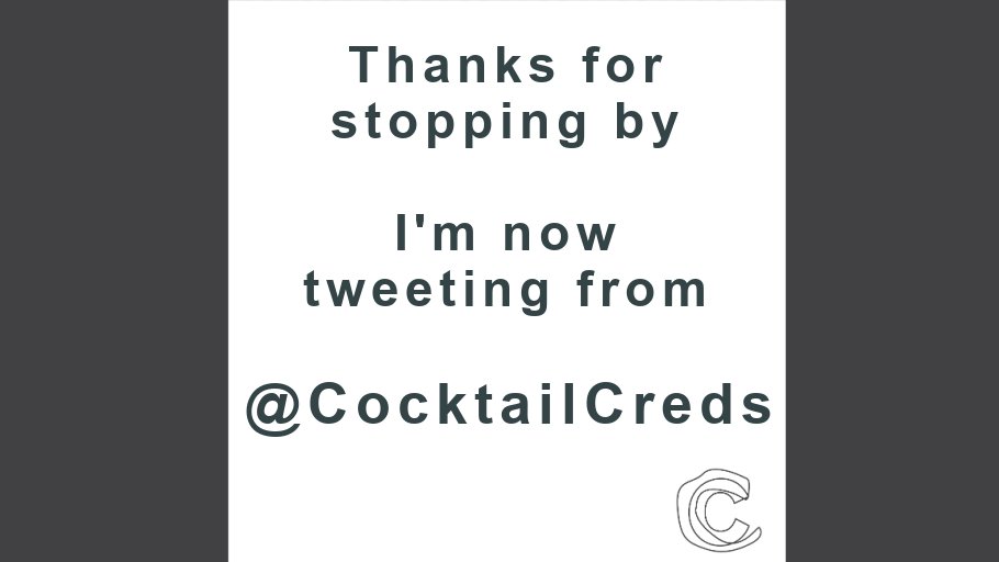 1Reedo's tweet photo. Hey people - I'm now tweeting from @CocktailCreds 
Looking forward to seeing you there soon👍
#cocktailcredentials https://t.co/SV4bNJ9A7T