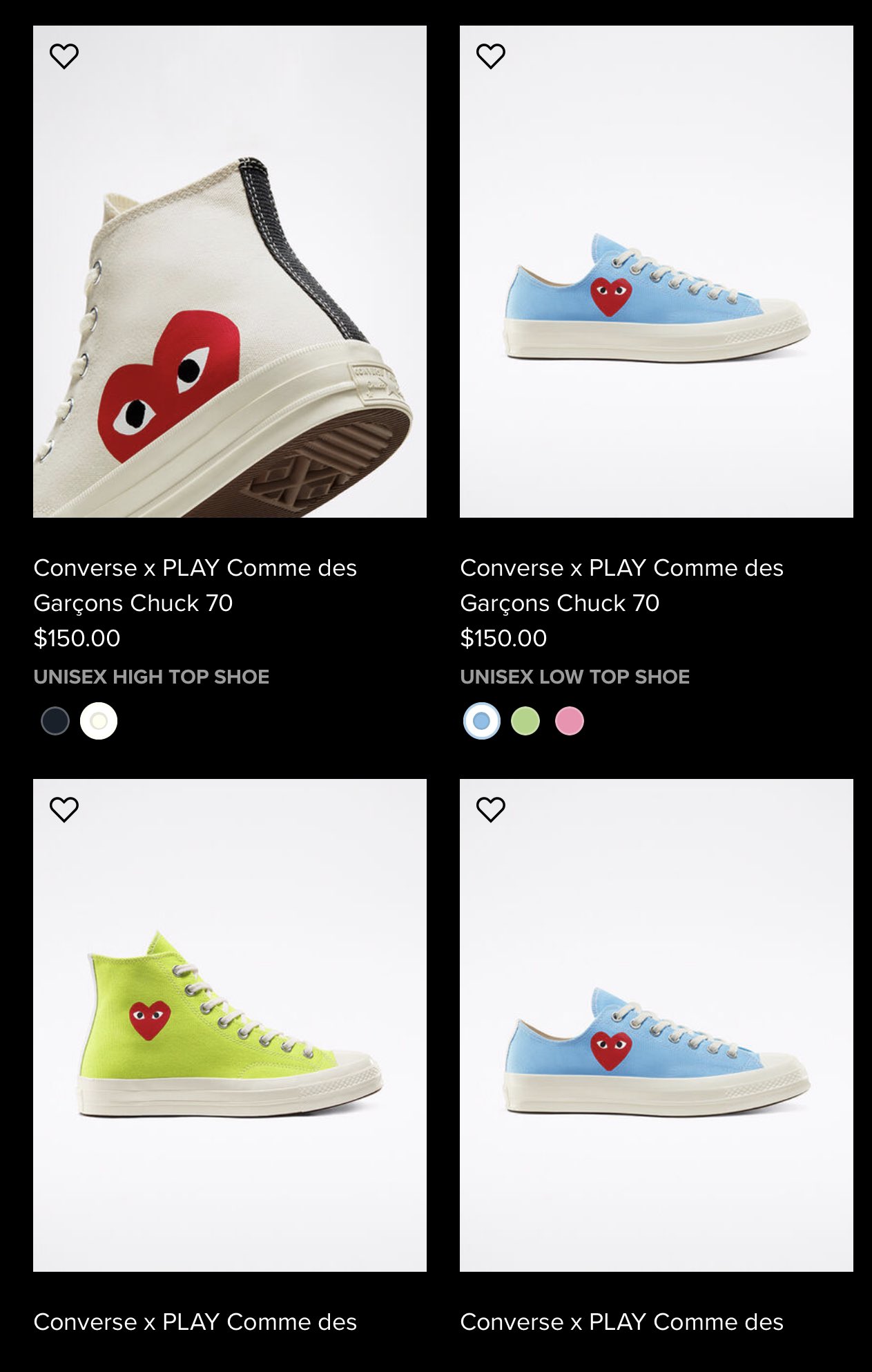 Snkr Twitr Converse X Play Comme Des Garcons Chuck 70 T Co Syrhdoxwe5 Ad