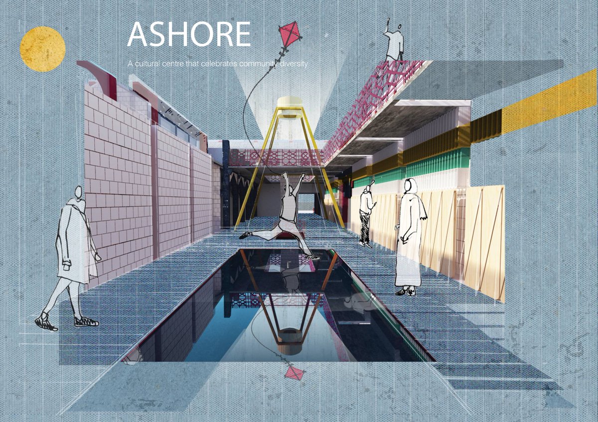ARTSTHREAD's tweet photo. Favourite projects of our #globaldesigngraduateshow judges - #interiordesigner Sophie Ashby #StudioAshby chose -
ASHORE by Marieke Evans grad @DJCAD @InteriorsDJCAD - a cultural centre celebrating #DiversityandInclusion bringing ethnic groups together
๐๐ฟhttps://t.co/MSnShvdsYy https://t.co/0VYt4DmYJx