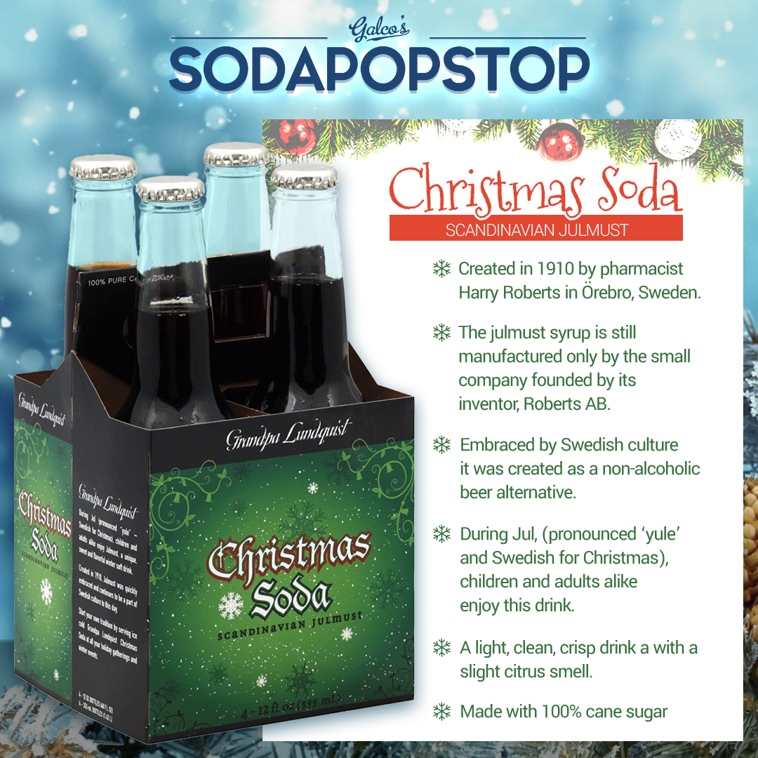 Galcos's tweet photo. We now stock a very unique and interesting soda in-store and online  :  Christmas Soda, Scandinavian Julmust. Check out the image for some very interesting facts about this soda then stop by our store and grab a couple bottles!

It's also available online: https://t.co/53ChGxrY9P https://t.co/ViDwgWnUO4