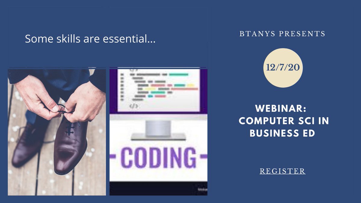 Next week starts Computer Science Week and we're kicking it off with this awesome webinar!   #btanys #cte #busedu #acte #businessed #compsci #nysacte