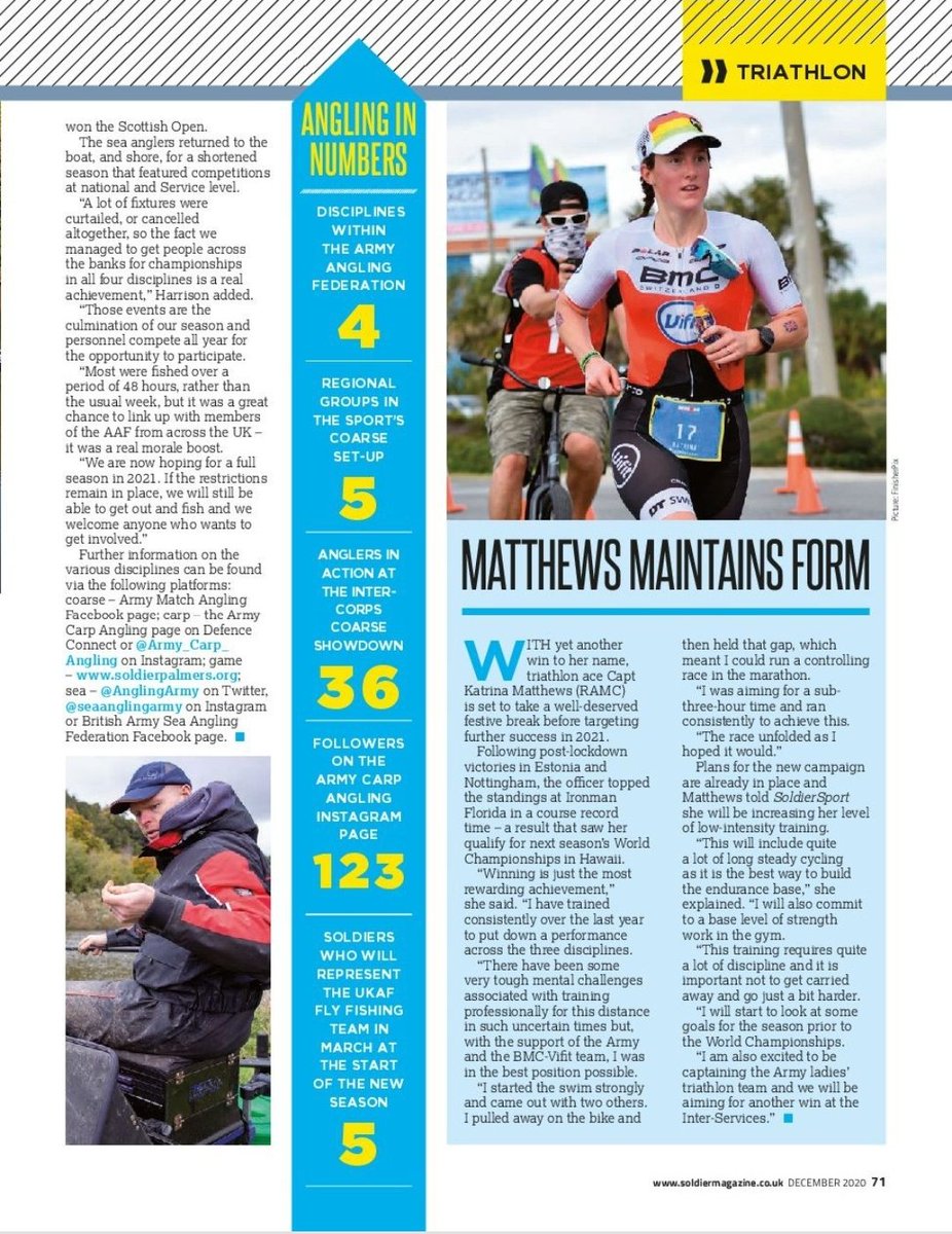 ArmySportASCB's tweet photo. December's edition of @soldiermagazine is now available online with #ArmyWindsurfing #ArmyAngling @BritArmyCycling and Army Elite Sport updates.
https://t.co/DEC5YqjC2s https://t.co/36lt0f1iAv
