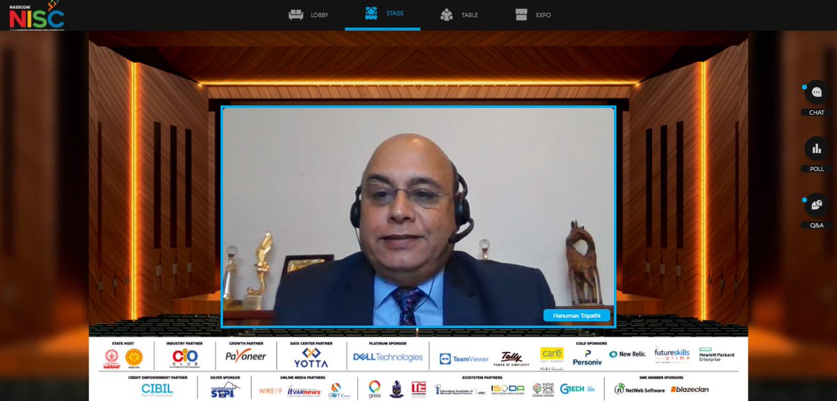 nasscomSME's tweet photo. We have live on screen @HanumanTrips delivering closing comments for #NISC2020. The 2-day #virtualevent was highly engaging and insightful - one that offered abundant #business #opportunities for our #TechSMEs has come to a great end. https://t.co/ZASXnIgeQj