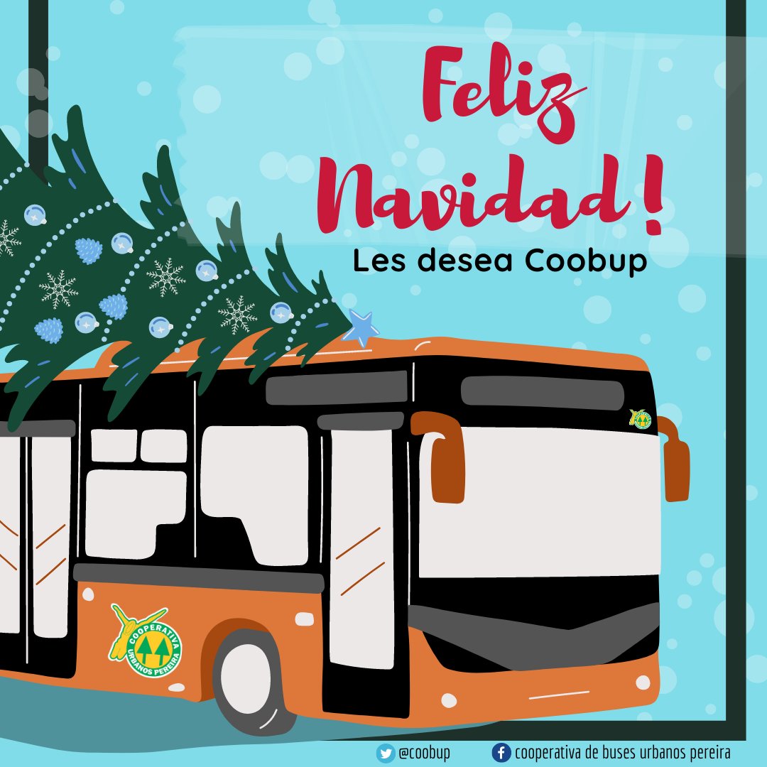 coobup's tweet photo. En @coobup le damos la bienvenida a la #Navidad.
Ya es Diciembre y el fin de año esta cada vez mas cerca! 🎄🎄 Celebremos con consciencia y responsabilidad.
#Coobup #urbanospereira #transporte #ResponsabilidadCompartida #pereira https://t.co/EoB5FXbAAH