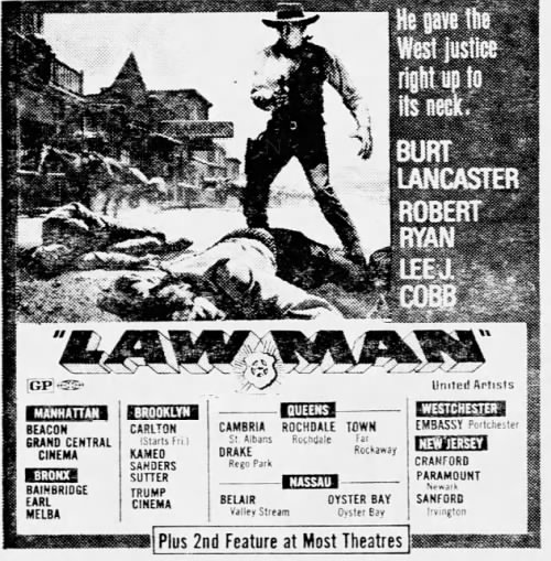 9/3/71: Tiny Trump Cinema is sub-running a UA western, maybe with a second feature, along with the even-smaller 242-seat 1937 venue in Grand Central Terminal, which will disappear around the same time as the Trump.